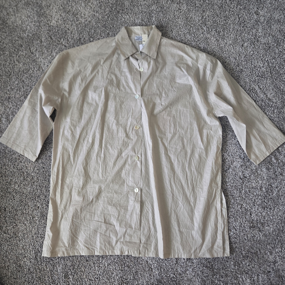 Transparente Beige Lightweight Shirt Jacket